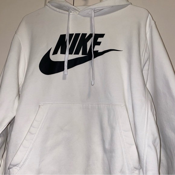 Nike Small White Sportswear Club Fleece Hoodie - Picture 16 of 16